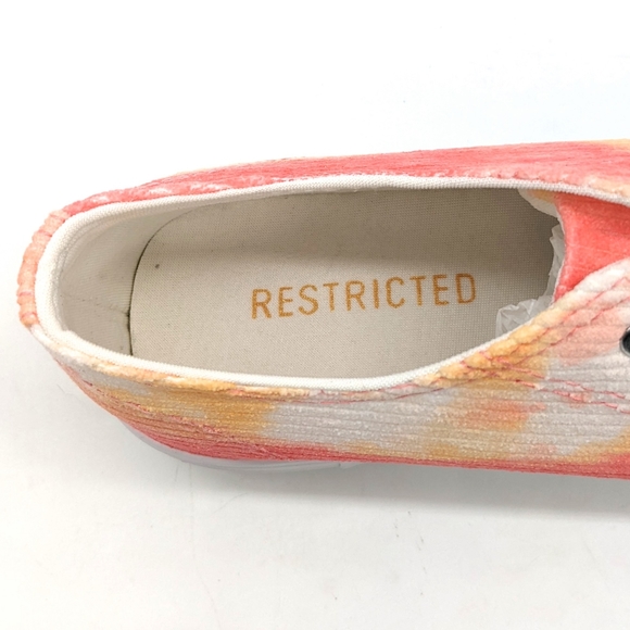 Restricted Velma Corduroy Tie Dye Platform Sneakers White Pink Orange Size 8 - Picture 8 of 9